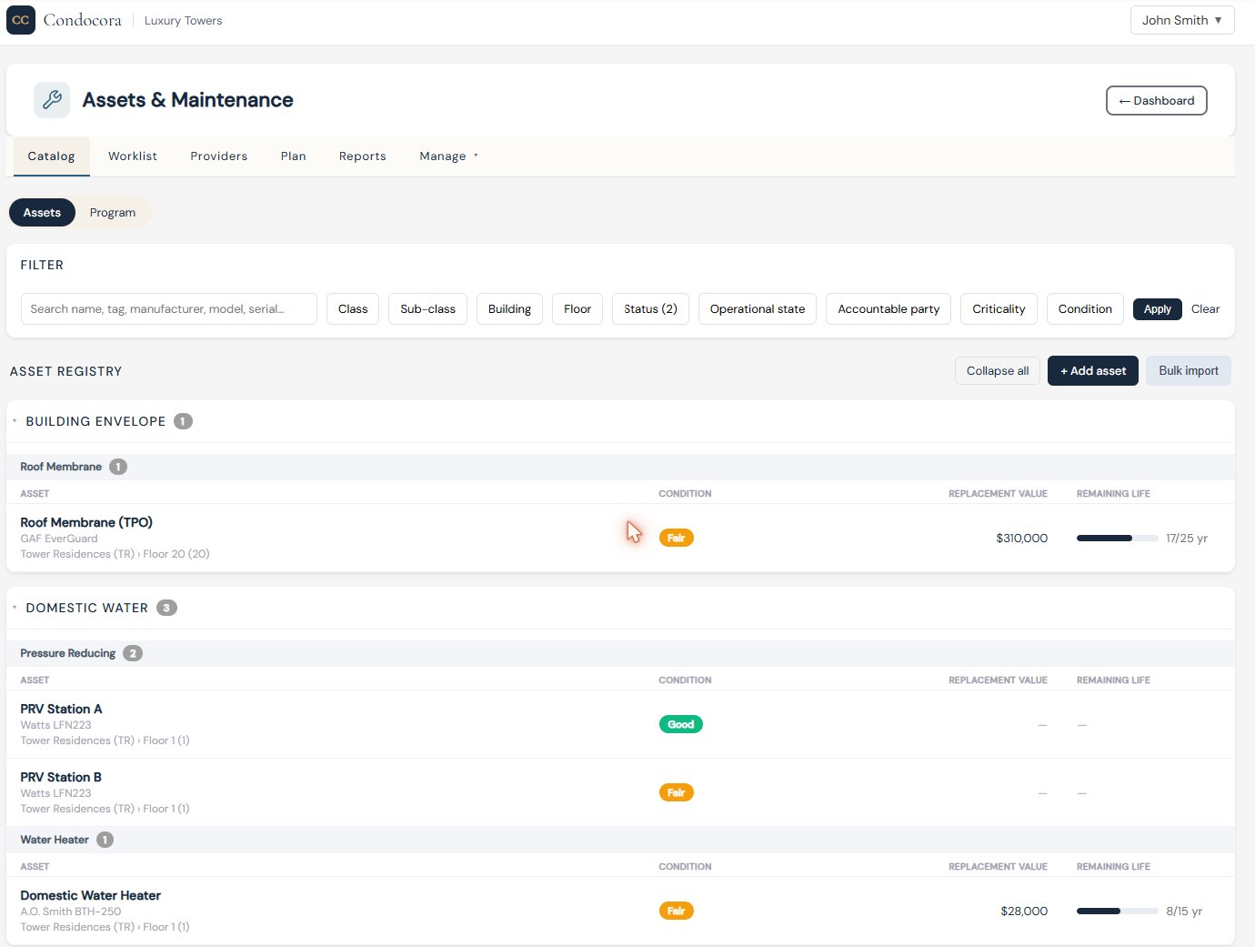 Asset registry